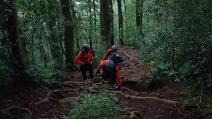 Foto/Ist Tim SAR: Tim SAR masih melakukan pencarian empat pendaki yang tersesat di Gunung Batukaru.