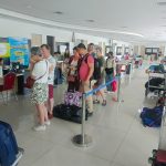 Foto/Ist Ramai: Suasana di Bandara Ngurah Rai Senin (7/7/2025) tetap ramai meski sejumlah penerbangan terdampak erupsi Gunung Lewotobi Laki-Laki.