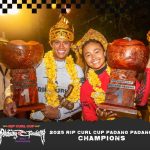 Foto/Courtesy Winners: Westen Hirst from Lakey Peak and Jasmine Studer from Kuta emerged as the winners in 2025 Rip Curl Cup Padang Padang.